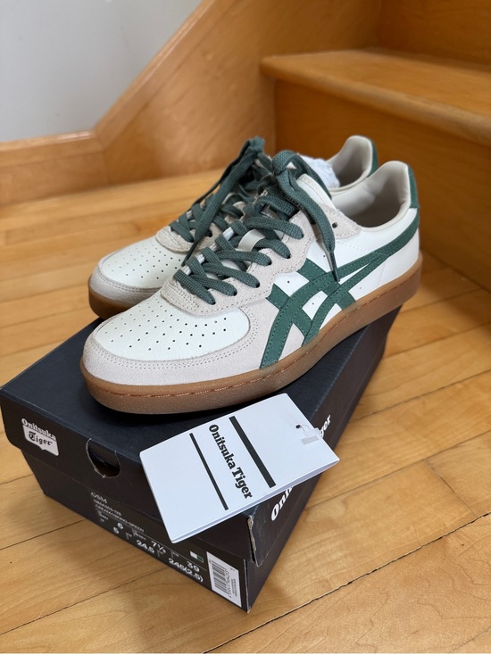 Onitsuka Tiger Shoes - Onitsuka Tiger GSM Cream & Green Leather Sneakers